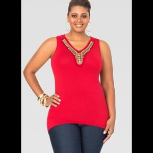 Ashley Stewart Tops - EMBELLISHED HI-LO TANK Ashley Stewart Tops - EMBELLISHED HI-LO TANK
